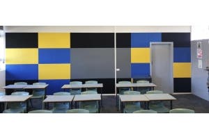 How much does it cost to install pinnable acoustic fabric in my classroom?